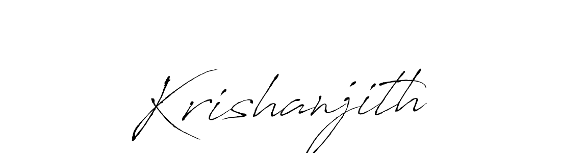 The best way (Antro_Vectra) to make a short signature is to pick only two or three words in your name. The name Krishanjith include a total of six letters. For converting this name. Krishanjith signature style 6 images and pictures png