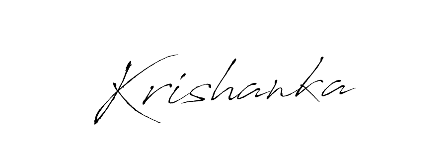 Use a signature maker to create a handwritten signature online. With this signature software, you can design (Antro_Vectra) your own signature for name Krishanka. Krishanka signature style 6 images and pictures png