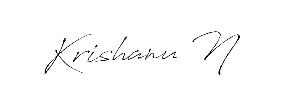 Create a beautiful signature design for name Krishanu N. With this signature (Antro_Vectra) fonts, you can make a handwritten signature for free. Krishanu N signature style 6 images and pictures png