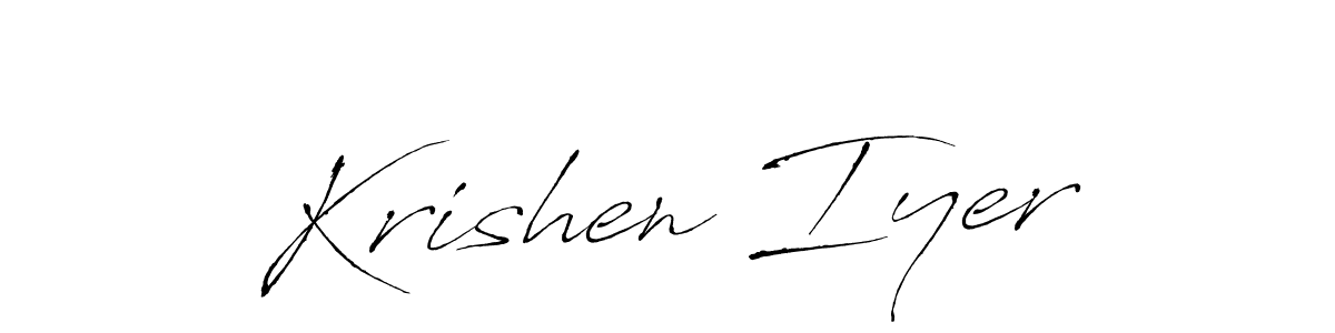 It looks lik you need a new signature style for name Krishen Iyer. Design unique handwritten (Antro_Vectra) signature with our free signature maker in just a few clicks. Krishen Iyer signature style 6 images and pictures png