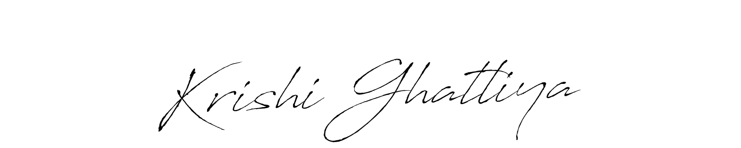 Design your own signature with our free online signature maker. With this signature software, you can create a handwritten (Antro_Vectra) signature for name Krishi Ghatliya. Krishi Ghatliya signature style 6 images and pictures png