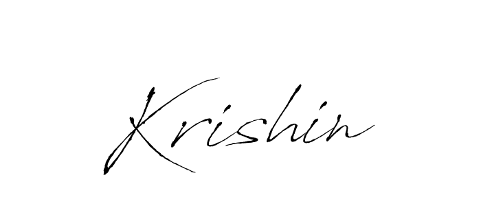 Design your own signature with our free online signature maker. With this signature software, you can create a handwritten (Antro_Vectra) signature for name Krishin. Krishin signature style 6 images and pictures png