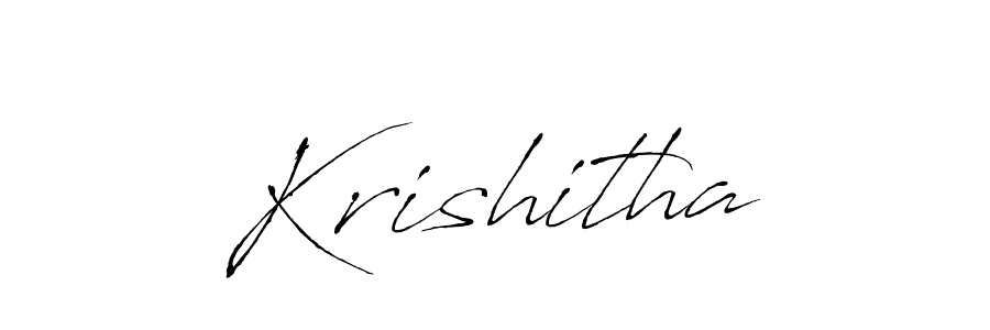 Design your own signature with our free online signature maker. With this signature software, you can create a handwritten (Antro_Vectra) signature for name Krishitha. Krishitha signature style 6 images and pictures png