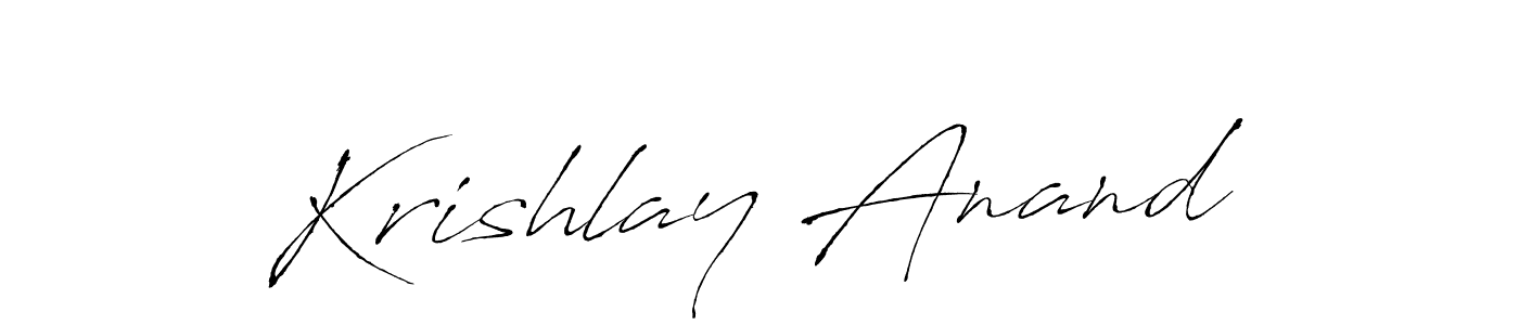 You should practise on your own different ways (Antro_Vectra) to write your name (Krishlay Anand) in signature. don't let someone else do it for you. Krishlay Anand signature style 6 images and pictures png