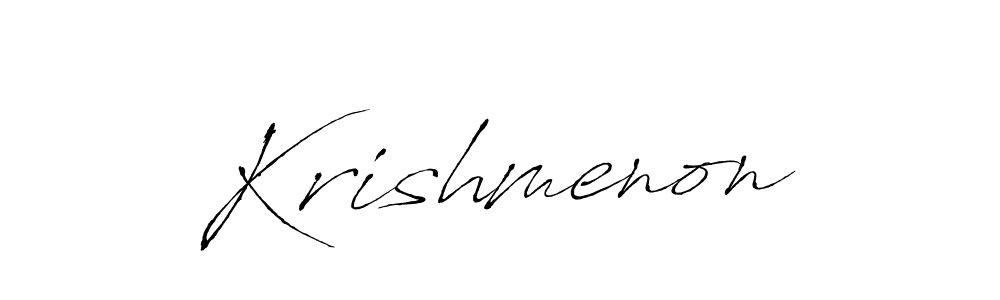 It looks lik you need a new signature style for name Krishmenon. Design unique handwritten (Antro_Vectra) signature with our free signature maker in just a few clicks. Krishmenon signature style 6 images and pictures png