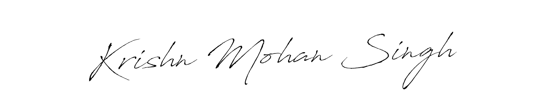 Antro_Vectra is a professional signature style that is perfect for those who want to add a touch of class to their signature. It is also a great choice for those who want to make their signature more unique. Get Krishn Mohan Singh name to fancy signature for free. Krishn Mohan Singh signature style 6 images and pictures png