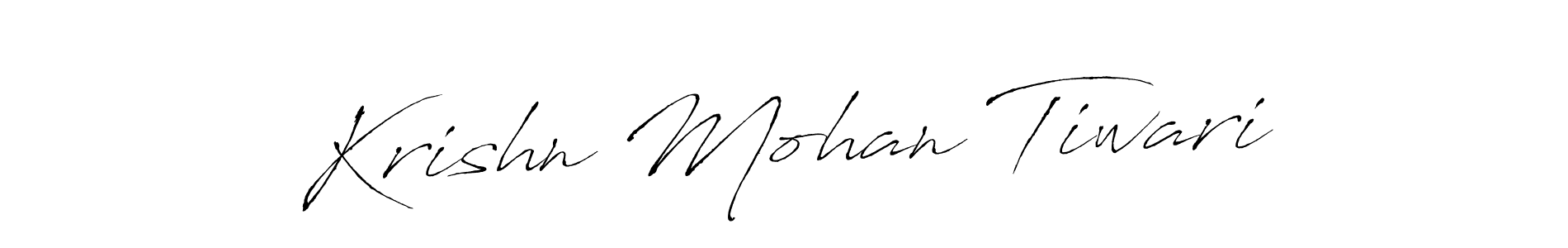 Make a beautiful signature design for name Krishn Mohan Tiwari. With this signature (Antro_Vectra) style, you can create a handwritten signature for free. Krishn Mohan Tiwari signature style 6 images and pictures png