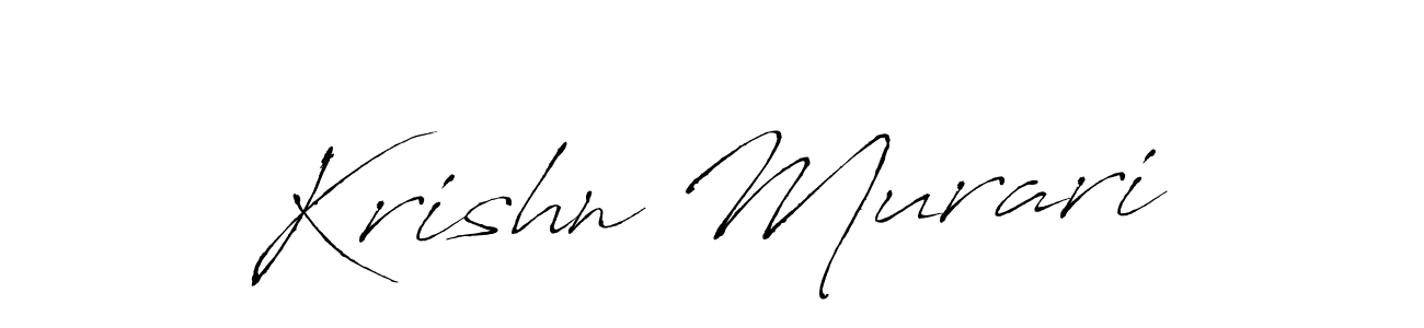 How to make Krishn Murari name signature. Use Antro_Vectra style for creating short signs online. This is the latest handwritten sign. Krishn Murari signature style 6 images and pictures png