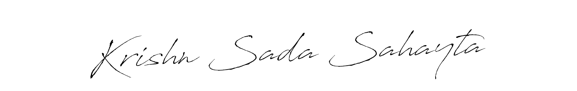 Design your own signature with our free online signature maker. With this signature software, you can create a handwritten (Antro_Vectra) signature for name Krishn Sada Sahayta. Krishn Sada Sahayta signature style 6 images and pictures png