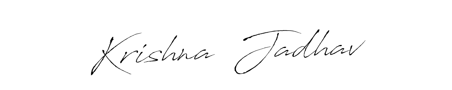 How to make Krishna  Jadhav signature? Antro_Vectra is a professional autograph style. Create handwritten signature for Krishna  Jadhav name. Krishna  Jadhav signature style 6 images and pictures png