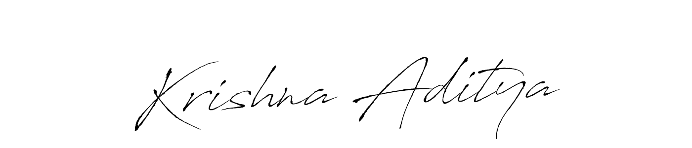 Make a beautiful signature design for name Krishna Aditya. With this signature (Antro_Vectra) style, you can create a handwritten signature for free. Krishna Aditya signature style 6 images and pictures png
