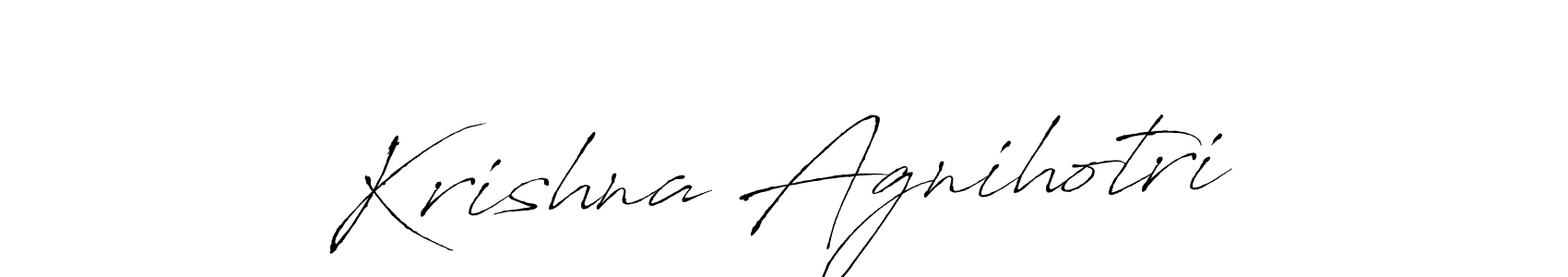 Create a beautiful signature design for name Krishna Agnihotri. With this signature (Antro_Vectra) fonts, you can make a handwritten signature for free. Krishna Agnihotri signature style 6 images and pictures png