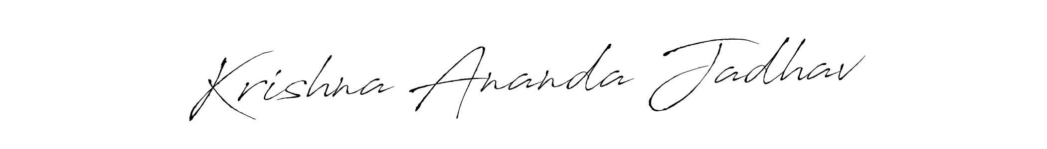 Create a beautiful signature design for name Krishna Ananda Jadhav. With this signature (Antro_Vectra) fonts, you can make a handwritten signature for free. Krishna Ananda Jadhav signature style 6 images and pictures png