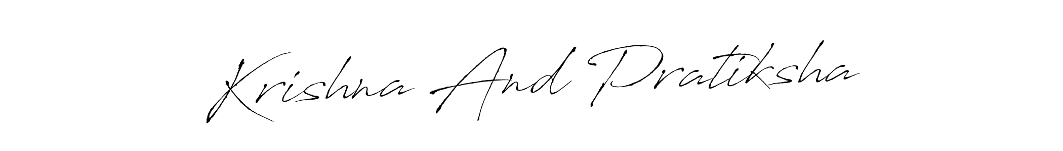 Krishna And Pratiksha stylish signature style. Best Handwritten Sign (Antro_Vectra) for my name. Handwritten Signature Collection Ideas for my name Krishna And Pratiksha. Krishna And Pratiksha signature style 6 images and pictures png