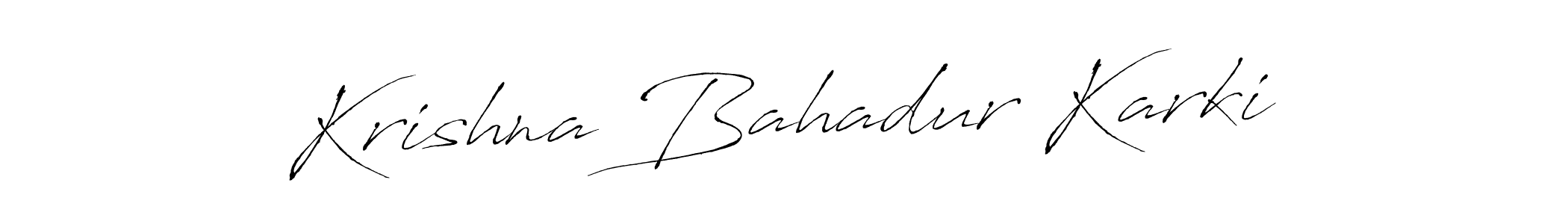 Design your own signature with our free online signature maker. With this signature software, you can create a handwritten (Antro_Vectra) signature for name Krishna Bahadur Karki. Krishna Bahadur Karki signature style 6 images and pictures png