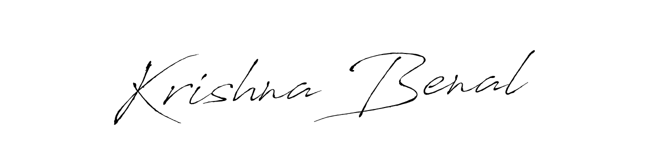 How to make Krishna Benal signature? Antro_Vectra is a professional autograph style. Create handwritten signature for Krishna Benal name. Krishna Benal signature style 6 images and pictures png