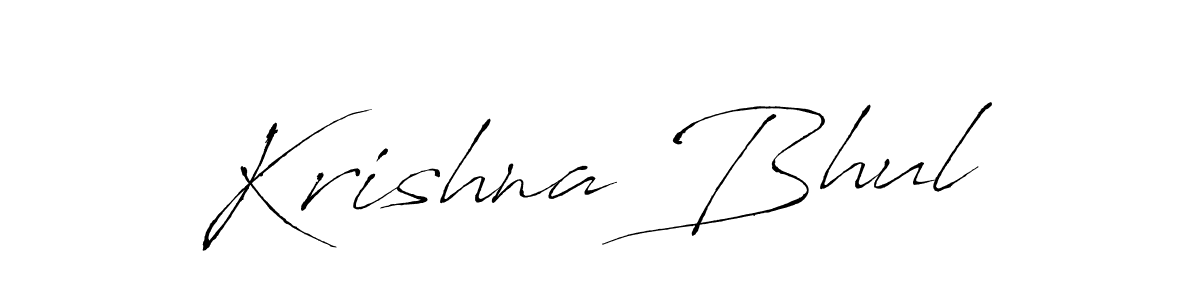 Make a beautiful signature design for name Krishna Bhul. With this signature (Antro_Vectra) style, you can create a handwritten signature for free. Krishna Bhul signature style 6 images and pictures png