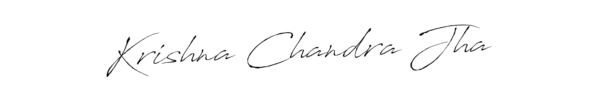Make a beautiful signature design for name Krishna Chandra Jha. With this signature (Antro_Vectra) style, you can create a handwritten signature for free. Krishna Chandra Jha signature style 6 images and pictures png