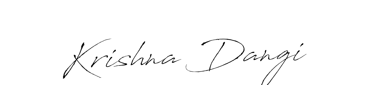 Make a beautiful signature design for name Krishna Dangi. With this signature (Antro_Vectra) style, you can create a handwritten signature for free. Krishna Dangi signature style 6 images and pictures png