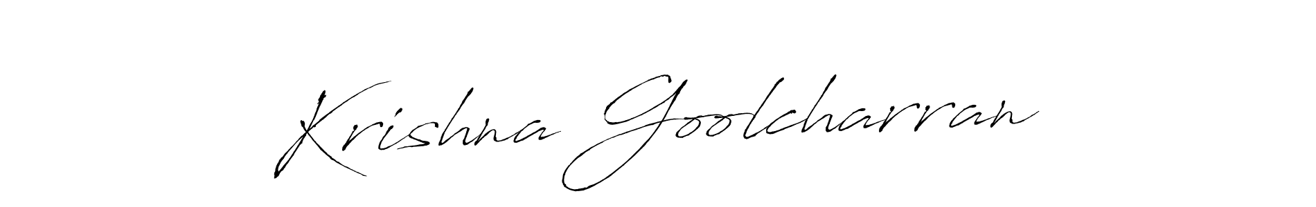 The best way (Antro_Vectra) to make a short signature is to pick only two or three words in your name. The name Krishna Goolcharran include a total of six letters. For converting this name. Krishna Goolcharran signature style 6 images and pictures png