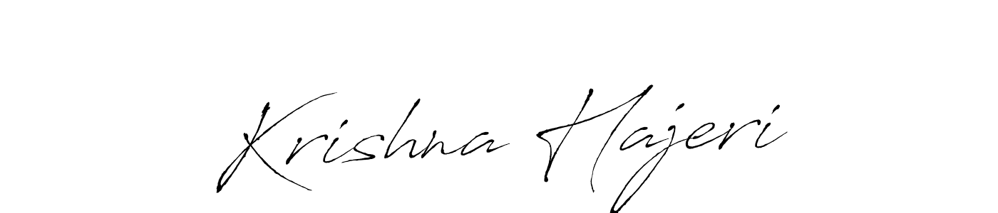 How to make Krishna Hajeri name signature. Use Antro_Vectra style for creating short signs online. This is the latest handwritten sign. Krishna Hajeri signature style 6 images and pictures png