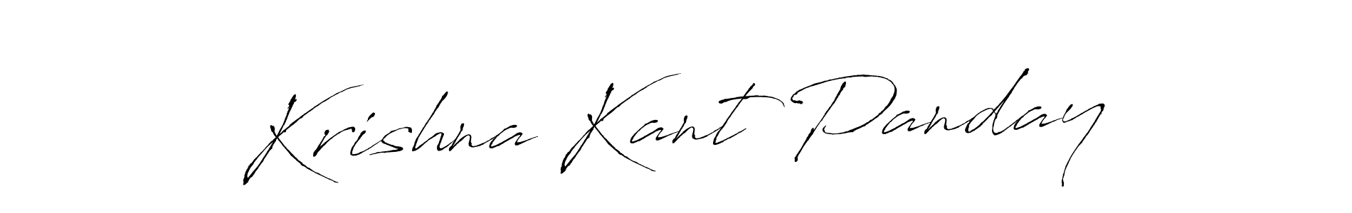How to make Krishna Kant Panday name signature. Use Antro_Vectra style for creating short signs online. This is the latest handwritten sign. Krishna Kant Panday signature style 6 images and pictures png