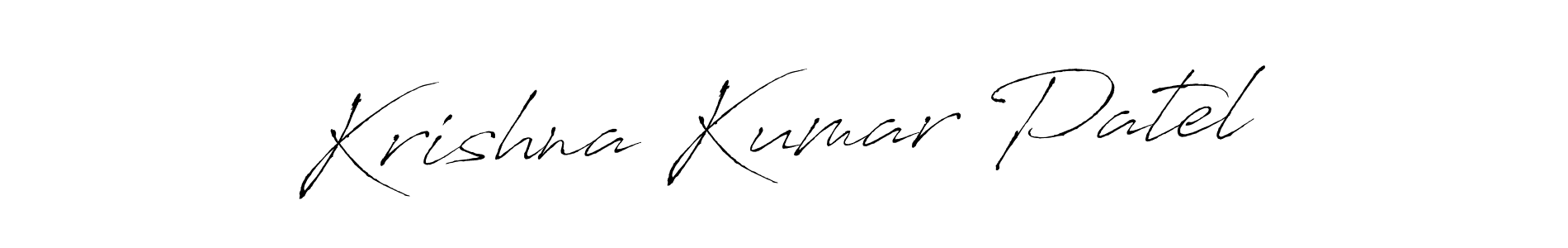 Antro_Vectra is a professional signature style that is perfect for those who want to add a touch of class to their signature. It is also a great choice for those who want to make their signature more unique. Get Krishna Kumar Patel name to fancy signature for free. Krishna Kumar Patel signature style 6 images and pictures png