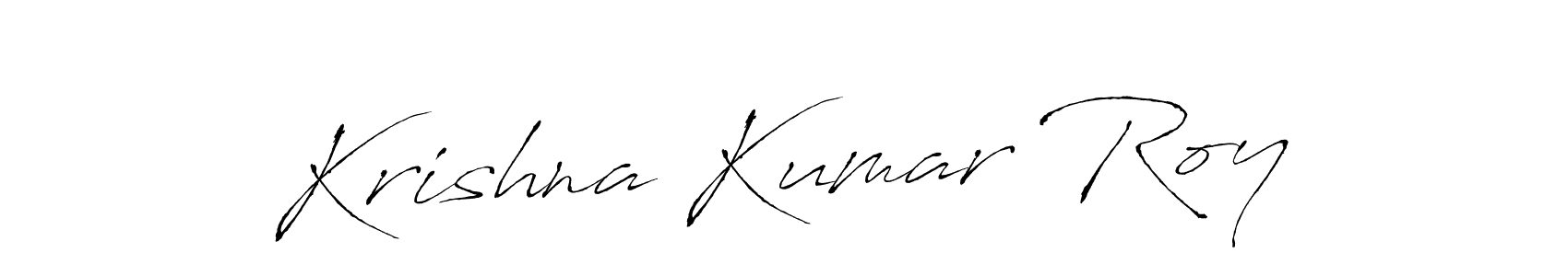 How to make Krishna Kumar Roy name signature. Use Antro_Vectra style for creating short signs online. This is the latest handwritten sign. Krishna Kumar Roy signature style 6 images and pictures png