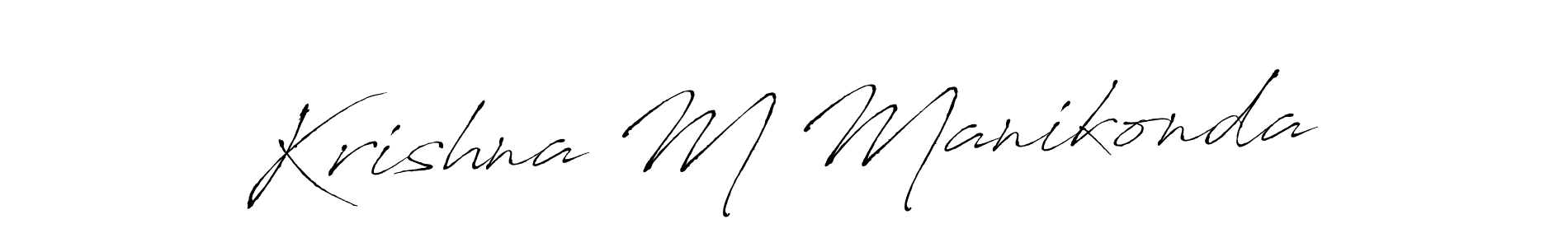 The best way (Antro_Vectra) to make a short signature is to pick only two or three words in your name. The name Krishna M Manikonda include a total of six letters. For converting this name. Krishna M Manikonda signature style 6 images and pictures png
