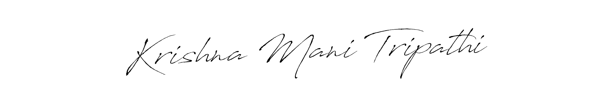 Make a beautiful signature design for name Krishna Mani Tripathi. With this signature (Antro_Vectra) style, you can create a handwritten signature for free. Krishna Mani Tripathi signature style 6 images and pictures png