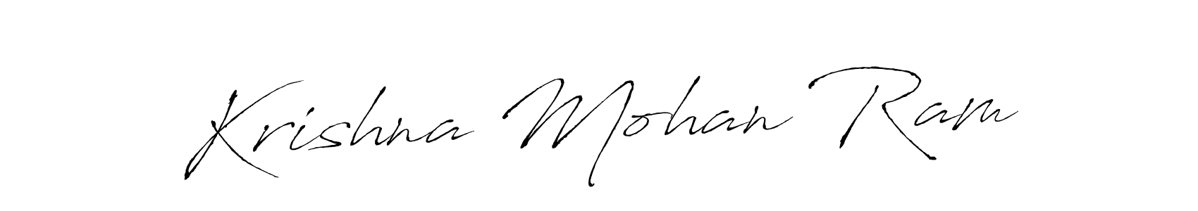 How to make Krishna Mohan Ram signature? Antro_Vectra is a professional autograph style. Create handwritten signature for Krishna Mohan Ram name. Krishna Mohan Ram signature style 6 images and pictures png