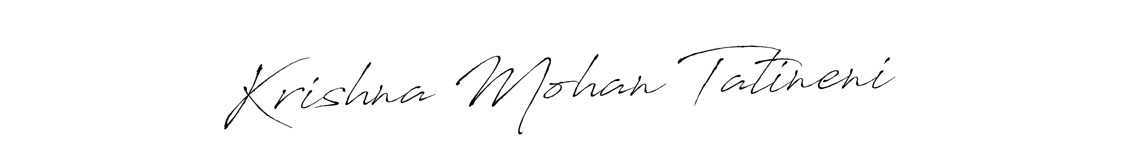 Krishna Mohan Tatineni stylish signature style. Best Handwritten Sign (Antro_Vectra) for my name. Handwritten Signature Collection Ideas for my name Krishna Mohan Tatineni. Krishna Mohan Tatineni signature style 6 images and pictures png