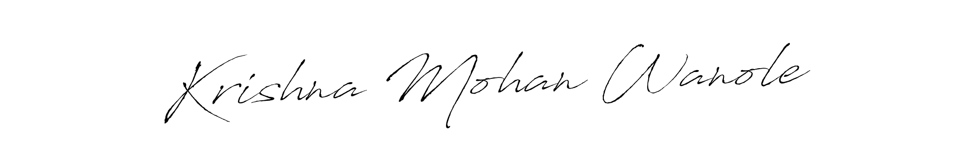 Make a beautiful signature design for name Krishna Mohan Wanole. Use this online signature maker to create a handwritten signature for free. Krishna Mohan Wanole signature style 6 images and pictures png