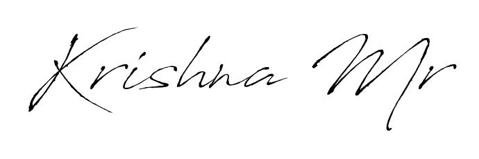 Upgrade your professional image with Krishna Mr signature created with Antro_Vectra font. Fast, free, and watermark-free download. Krishna Mr signature style 6 images and pictures png