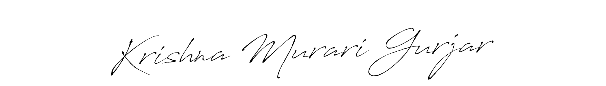 Make a beautiful signature design for name Krishna Murari Gurjar. With this signature (Antro_Vectra) style, you can create a handwritten signature for free. Krishna Murari Gurjar signature style 6 images and pictures png