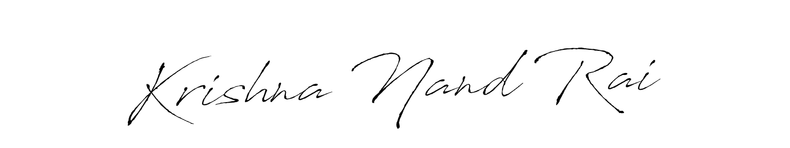 How to make Krishna Nand Rai name signature. Use Antro_Vectra style for creating short signs online. This is the latest handwritten sign. Krishna Nand Rai signature style 6 images and pictures png