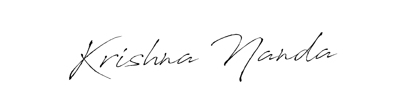 Use a signature maker to create a handwritten signature online. With this signature software, you can design (Antro_Vectra) your own signature for name Krishna Nanda. Krishna Nanda signature style 6 images and pictures png