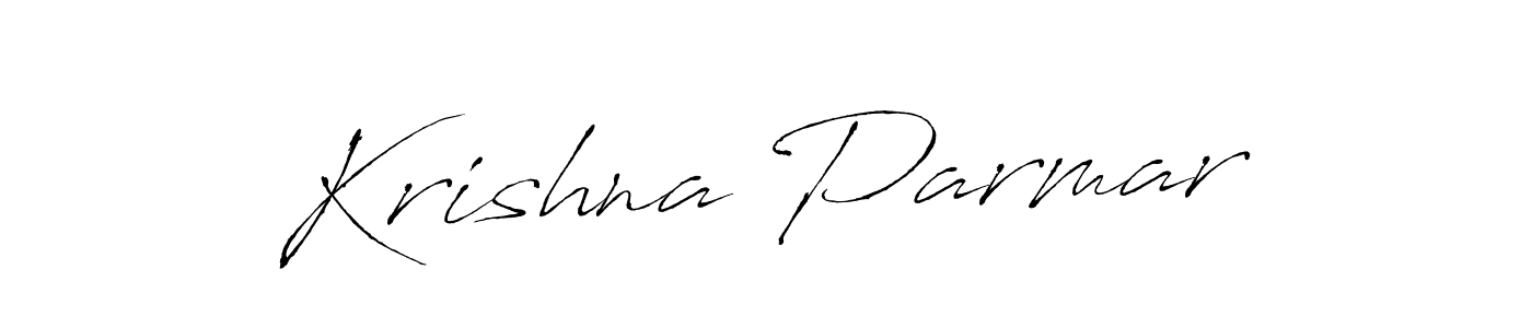 Make a beautiful signature design for name Krishna Parmar. With this signature (Antro_Vectra) style, you can create a handwritten signature for free. Krishna Parmar signature style 6 images and pictures png