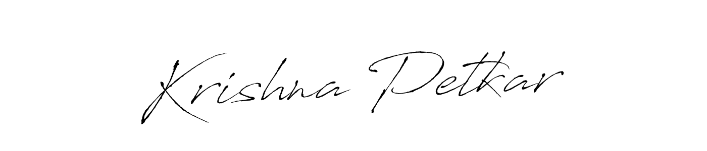 Create a beautiful signature design for name Krishna Petkar. With this signature (Antro_Vectra) fonts, you can make a handwritten signature for free. Krishna Petkar signature style 6 images and pictures png