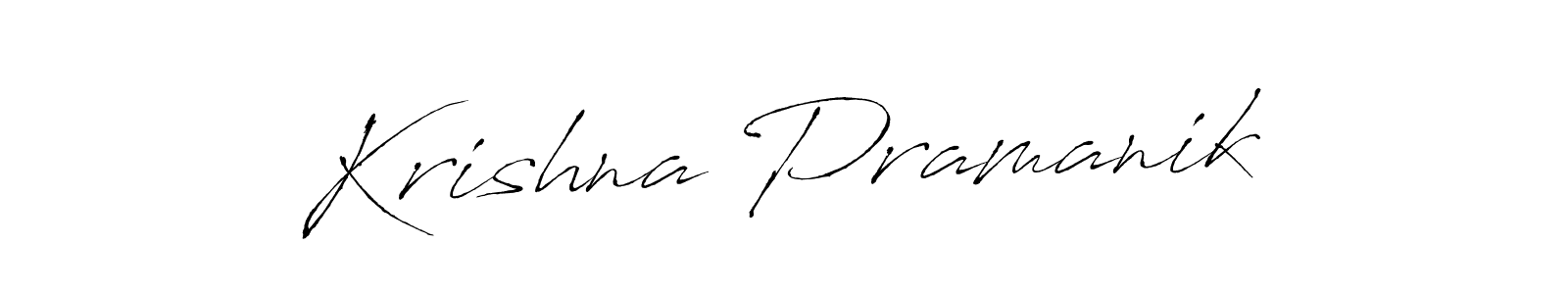 The best way (Antro_Vectra) to make a short signature is to pick only two or three words in your name. The name Krishna Pramanik include a total of six letters. For converting this name. Krishna Pramanik signature style 6 images and pictures png