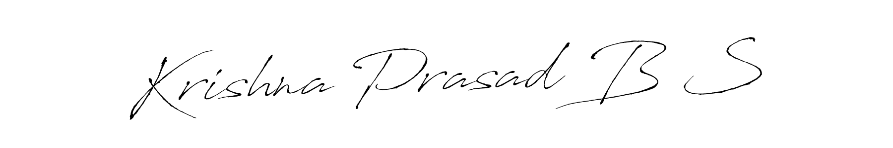 Make a beautiful signature design for name Krishna Prasad B S. With this signature (Antro_Vectra) style, you can create a handwritten signature for free. Krishna Prasad B S signature style 6 images and pictures png