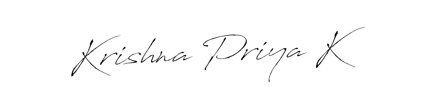 Antro_Vectra is a professional signature style that is perfect for those who want to add a touch of class to their signature. It is also a great choice for those who want to make their signature more unique. Get Krishna Priya K name to fancy signature for free. Krishna Priya K signature style 6 images and pictures png