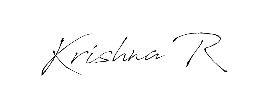 Create a beautiful signature design for name Krishna R. With this signature (Antro_Vectra) fonts, you can make a handwritten signature for free. Krishna R signature style 6 images and pictures png