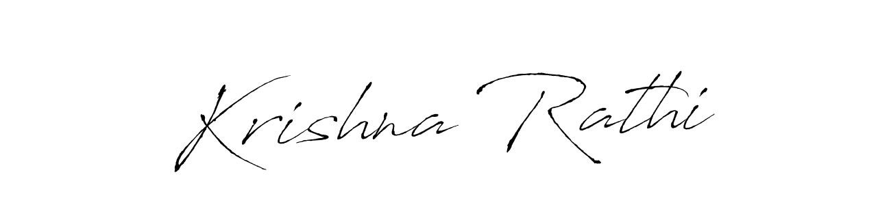 Design your own signature with our free online signature maker. With this signature software, you can create a handwritten (Antro_Vectra) signature for name Krishna Rathi. Krishna Rathi signature style 6 images and pictures png