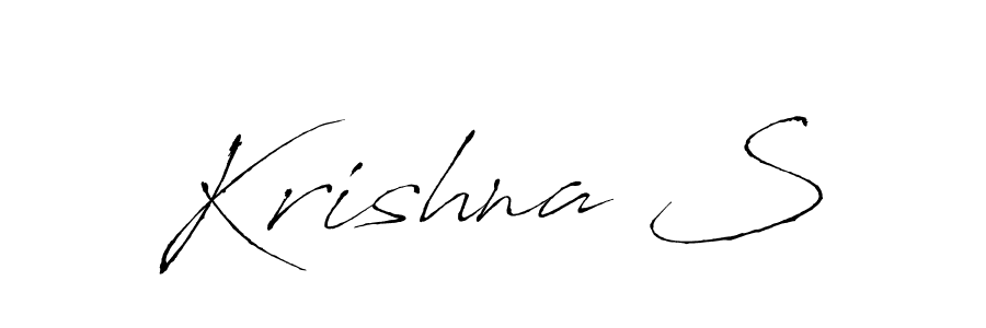 Make a beautiful signature design for name Krishna S. With this signature (Antro_Vectra) style, you can create a handwritten signature for free. Krishna S signature style 6 images and pictures png