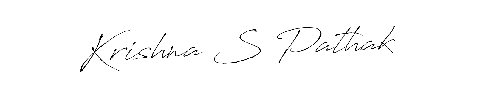 Design your own signature with our free online signature maker. With this signature software, you can create a handwritten (Antro_Vectra) signature for name Krishna S Pathak. Krishna S Pathak signature style 6 images and pictures png