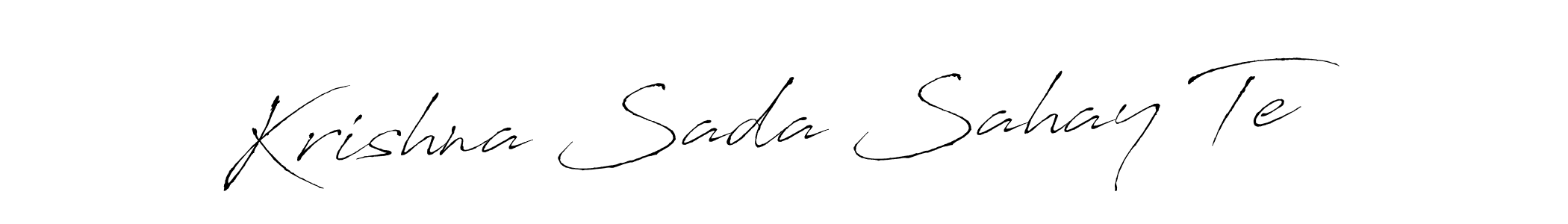 How to make Krishna Sada Sahay Te signature? Antro_Vectra is a professional autograph style. Create handwritten signature for Krishna Sada Sahay Te name. Krishna Sada Sahay Te signature style 6 images and pictures png