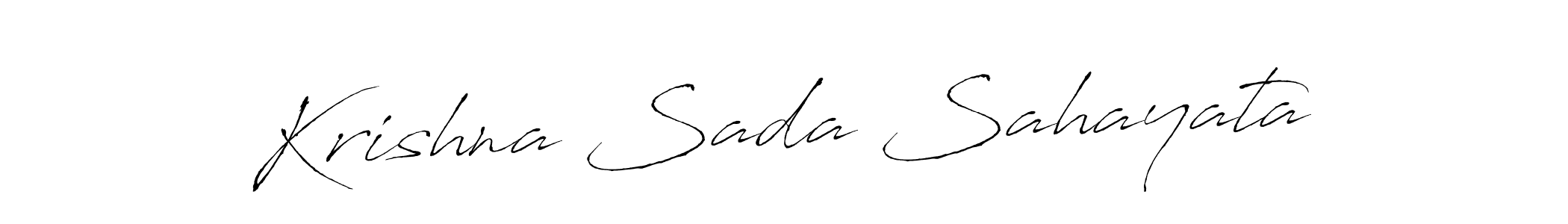 Create a beautiful signature design for name Krishna Sada Sahayata. With this signature (Antro_Vectra) fonts, you can make a handwritten signature for free. Krishna Sada Sahayata signature style 6 images and pictures png