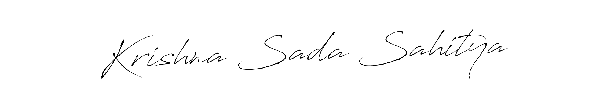 Antro_Vectra is a professional signature style that is perfect for those who want to add a touch of class to their signature. It is also a great choice for those who want to make their signature more unique. Get Krishna Sada Sahitya name to fancy signature for free. Krishna Sada Sahitya signature style 6 images and pictures png