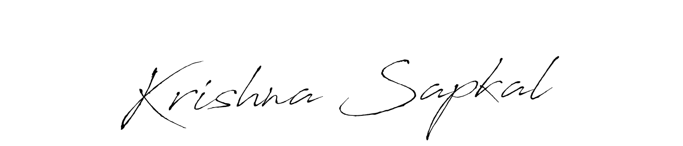 Make a beautiful signature design for name Krishna Sapkal. With this signature (Antro_Vectra) style, you can create a handwritten signature for free. Krishna Sapkal signature style 6 images and pictures png